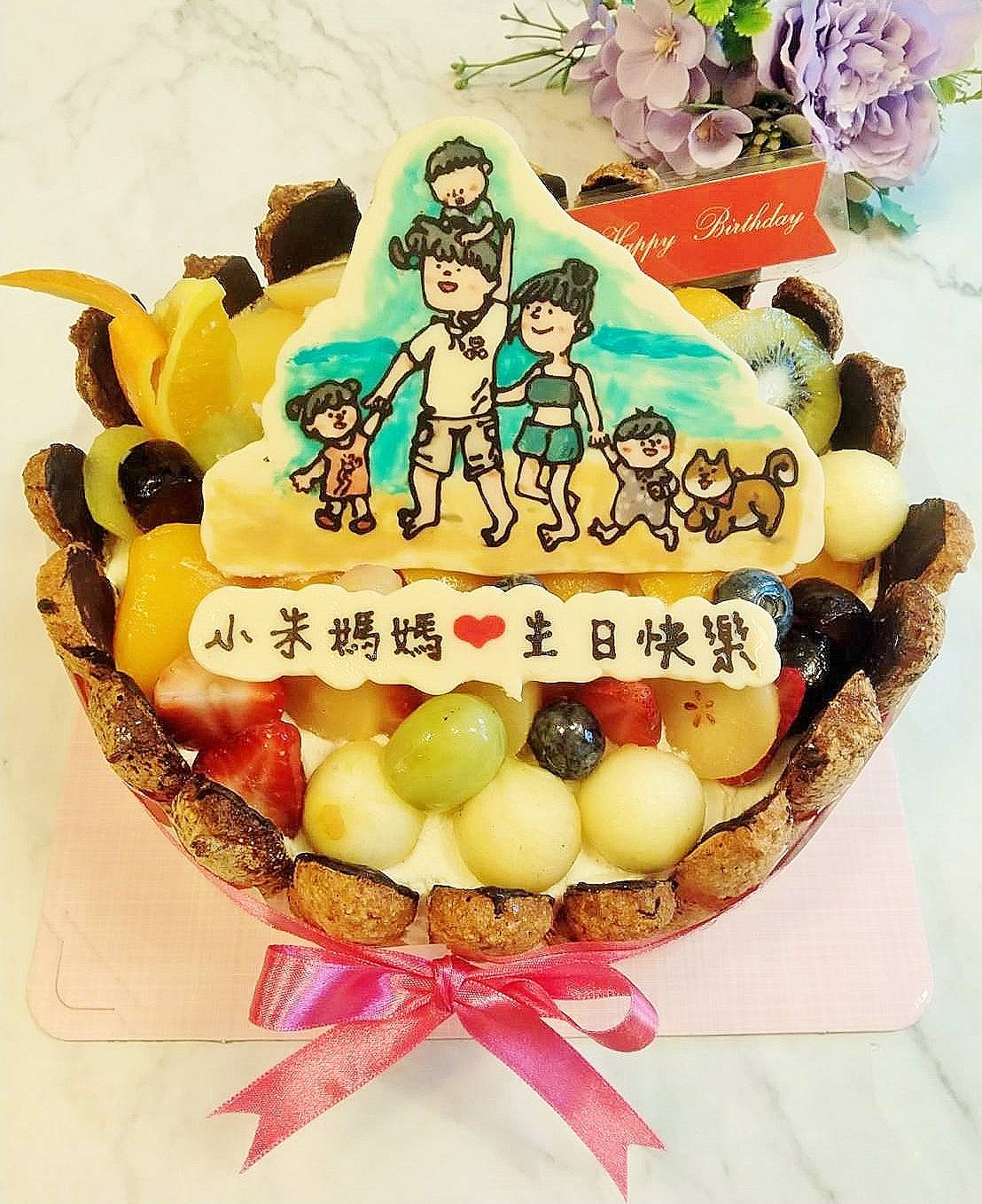 手繪人像-Q版全家福(訂購人自行供圖面)